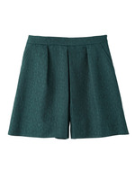 レオパード柄ジャカードキュロットパンツ