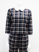 襟付きサックトップス