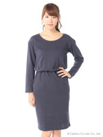 裏毛ブラウジングワンピ