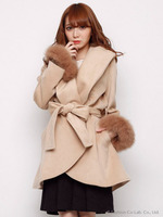 FOXファー付ラップコート