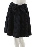 【Edit Sheen】マニッシュストライプフレアSK