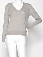 【riana】天竺編み深Vネックニット