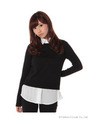 シャツレイヤード型ニットTOPS