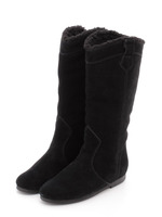 ボア入りハーフブーツ