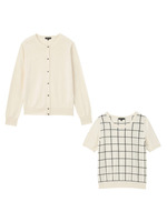 [S]ウィンドウチェックニットアンサンブル