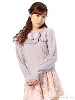 【LIZLISA】ポンポン付ニット