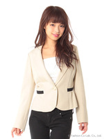 リボンデザインカットジャケット