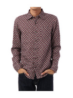 総柄リネンシャツ