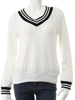 【ECURY】ラインニットトップス