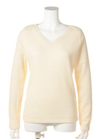 【mystic】起毛リブVネックプルオーバー