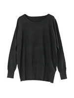 クルーネックニットトップス 