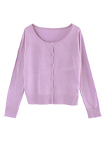 丸首カーディガン