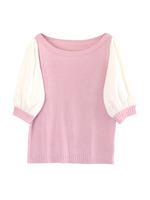 シフォンスリーブニット