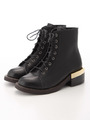 メタルヒールレースアップブーツ