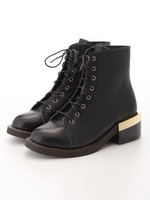 メタルヒールレースアップブーツ