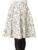 シューズ柄プリントフレアスカート