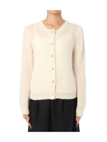 モヘヤ混クルーネックカーディガン