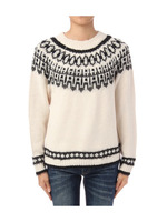 幾何学柄ニットプルオーバー