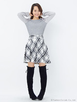 シャギーチェックフレア／SK