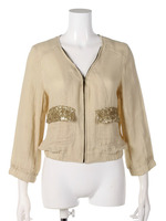 スパンコールポケットブルゾン