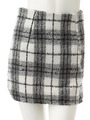 【ECURY】シャギーチェックミニスカート