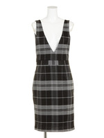 カットジャガードチェックVネックジャンスカ