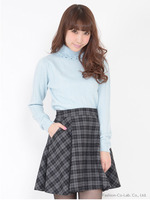 チェック柄フレアスカート