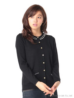 ビジュウ付きカーディガン