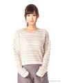 【Luxe】フェザーボーダーニット 