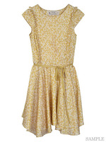 花柄バイヤス縦フリルOP