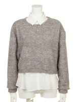 【CASUAL】衿付きレイヤードTOPS