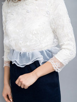 オーガンジーぺプラムワンピ