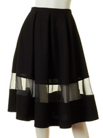 シースルー切り替えスカート