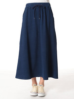 インディゴ裏毛ロングスカート