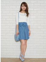 リボンベルト付スカート