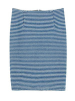 デニムボーダーミディSK