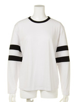 ライン入りスリーブTシャツ