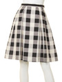 ギンガムタックボリュームスカート