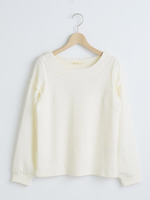 袖ボリューム異素材プルオーバー