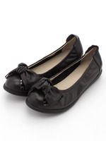 キラキラリボンフラットシューズ