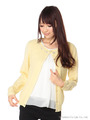 シフォンブラウス×ニットカーデアンサンブル