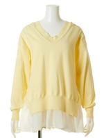 布帛コンビプルオーバー