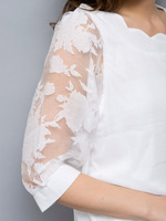 [再入荷]袖フラワーオーガンジーTOPS