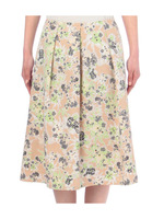 ジャカード織りミモレ丈スカート