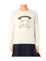 ネコモチーフ裏毛プルオーバー