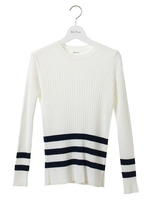 ラインリブニットプルオーバー