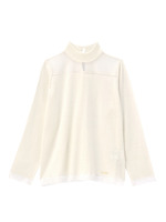 ハイネックラメニットプルオーバー