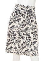 プリントウエスト花柄コクーンスカート