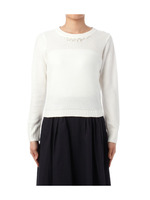 メッシュ調ビジューニット