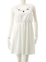 【ECURY】ビジューフレアAラインワンピース